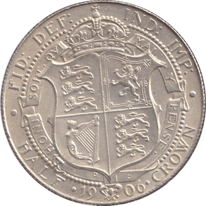 1906 HALFCROWN ( AUNC ) - HALFCROWN - Cambridgeshire Coins
