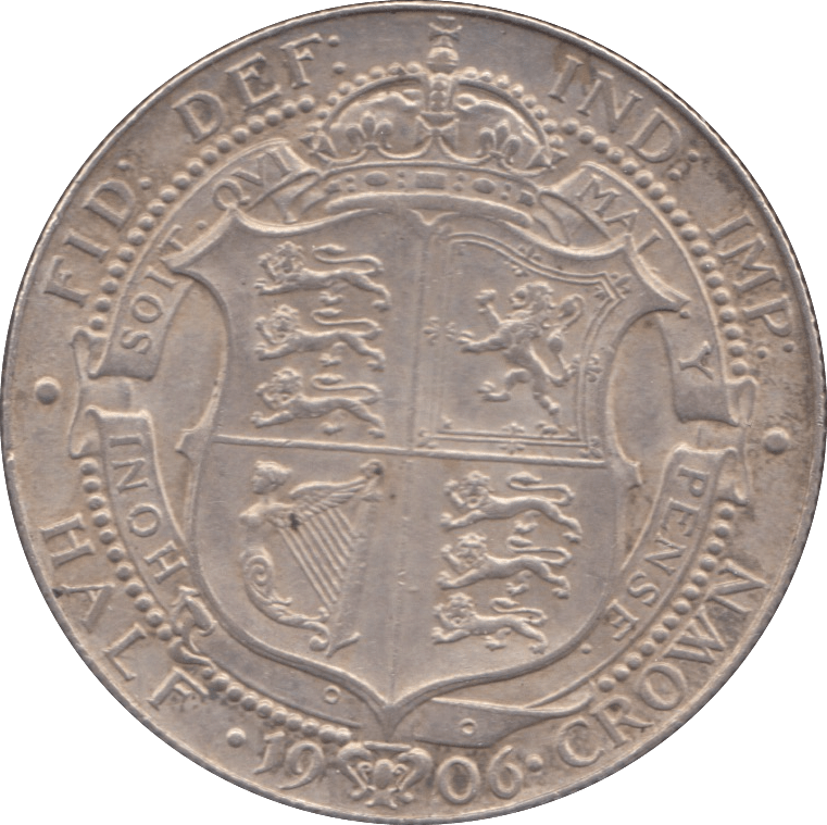 1906 HALFCROWN ( EF ) - Halfcrown - Cambridgeshire Coins