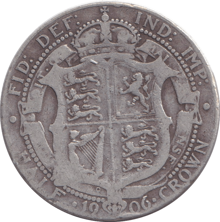 1906 HALFCROWN ( FINE ) 4 - HALFCROWN - Cambridgeshire Coins