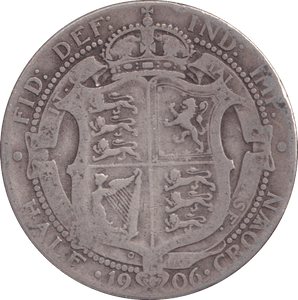 1906 HALFCROWN ( FINE ) - Halfcrown - Cambridgeshire Coins