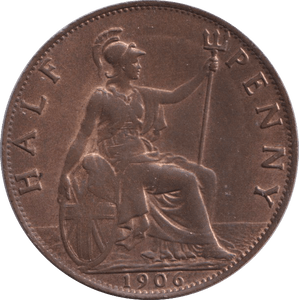 1906 HALFPENNY ( UNC ) - HALFPENNY - Cambridgeshire Coins