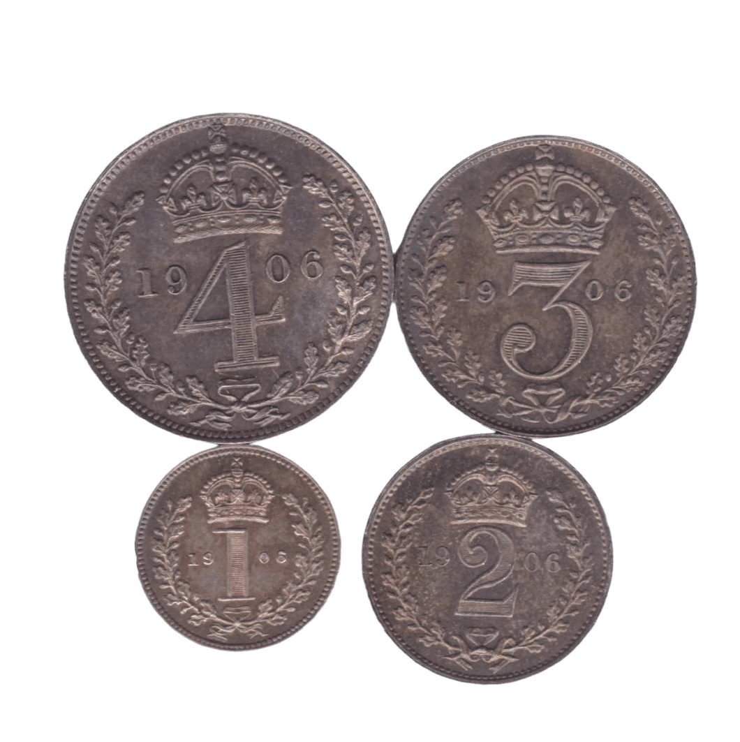 1906 MAUNDY SET EDWARD VII - Maundy Set - Cambridgeshire Coins