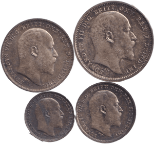 1906 MAUNDY SET EDWARD VII - Maundy Set - Cambridgeshire Coins