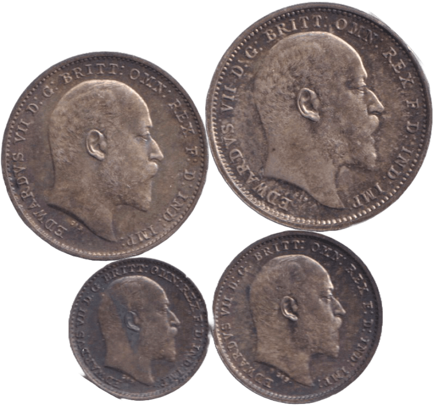 1906 MAUNDY SET EDWARD VII - Maundy Set - Cambridgeshire Coins