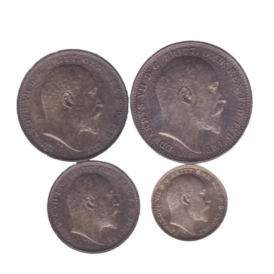 1906 MAUNDY SET EDWARD VII - Maundy Set - Cambridgeshire Coins