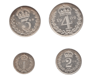 1906 MAUNDY SET EDWARD VII - Maundy Set - Cambridgeshire Coins