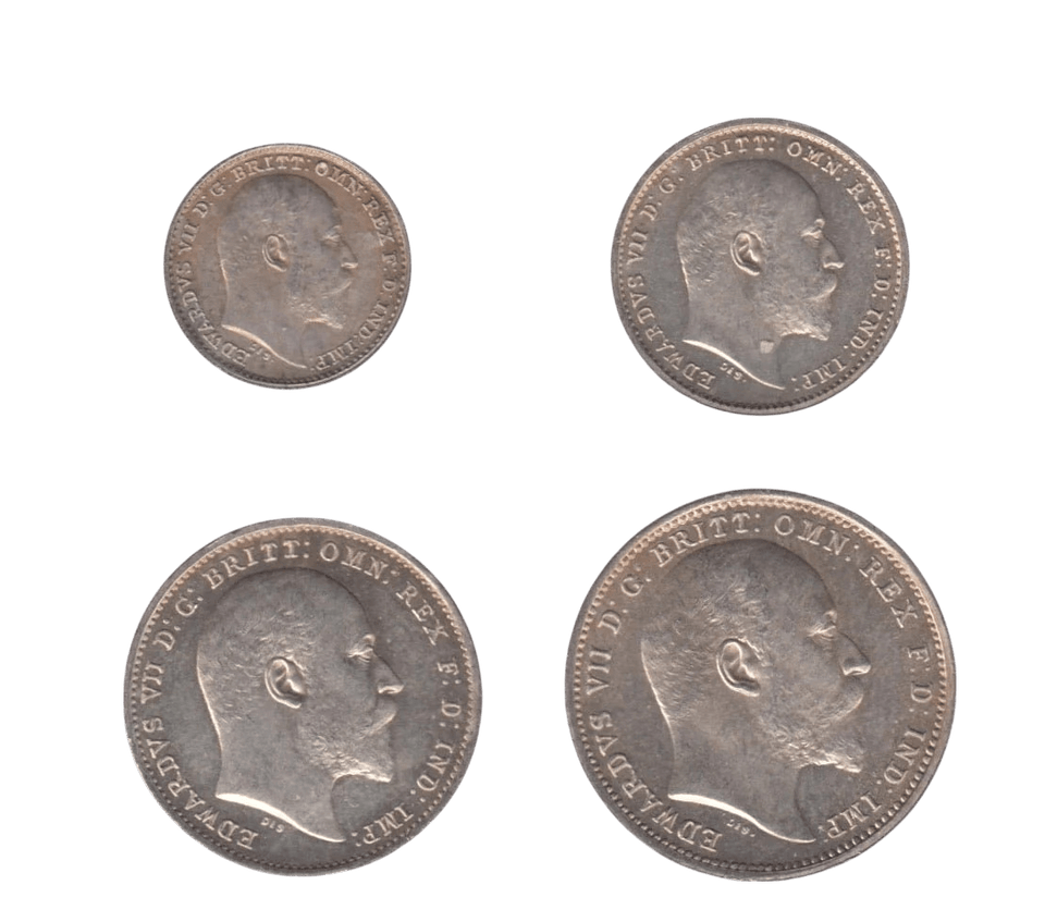 1906 MAUNDY SET EDWARD VII - Maundy Set - Cambridgeshire Coins