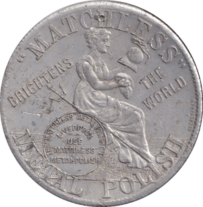 1906 METAL POLISH CALENDAR MEDAL - OTHER TOKENS - Cambridgeshire Coins