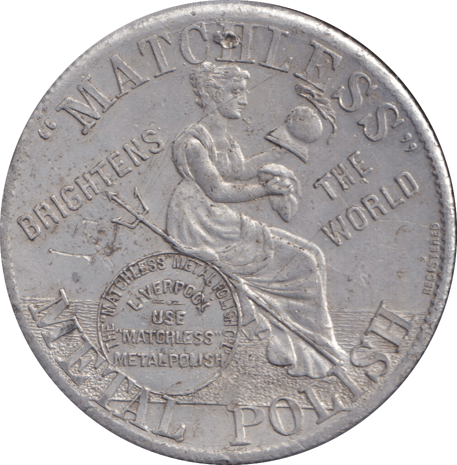 1906 METAL POLISH CALENDAR MEDAL - OTHER TOKENS - Cambridgeshire Coins