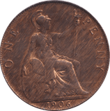 1906 PENNY WEAK STRIKE ( AUNC ) - PENNY - Cambridgeshire Coins