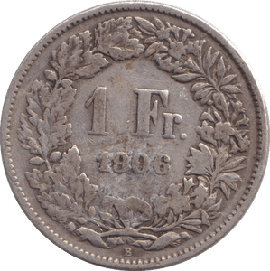 1906 SILVER COIN SWITZERLAND - SILVER WORLD COINS - Cambridgeshire Coins