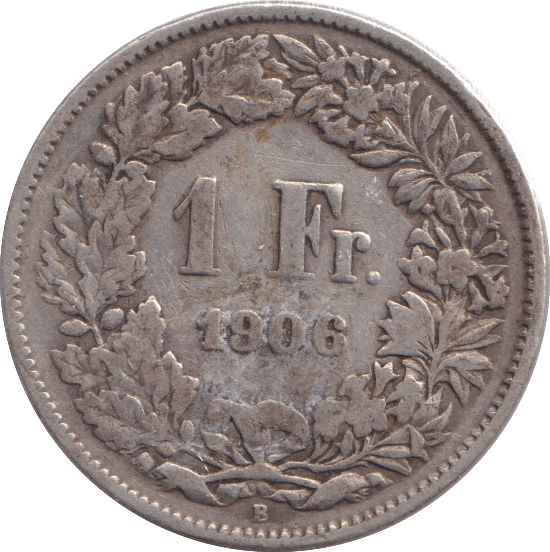 1906 SILVER COIN SWITZERLAND - SILVER WORLD COINS - Cambridgeshire Coins