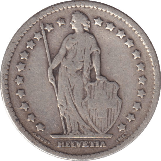 1906 SILVER COIN SWITZERLAND - SILVER WORLD COINS - Cambridgeshire Coins