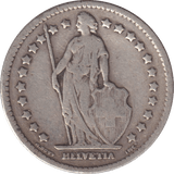 1906 SILVER COIN SWITZERLAND - SILVER WORLD COINS - Cambridgeshire Coins