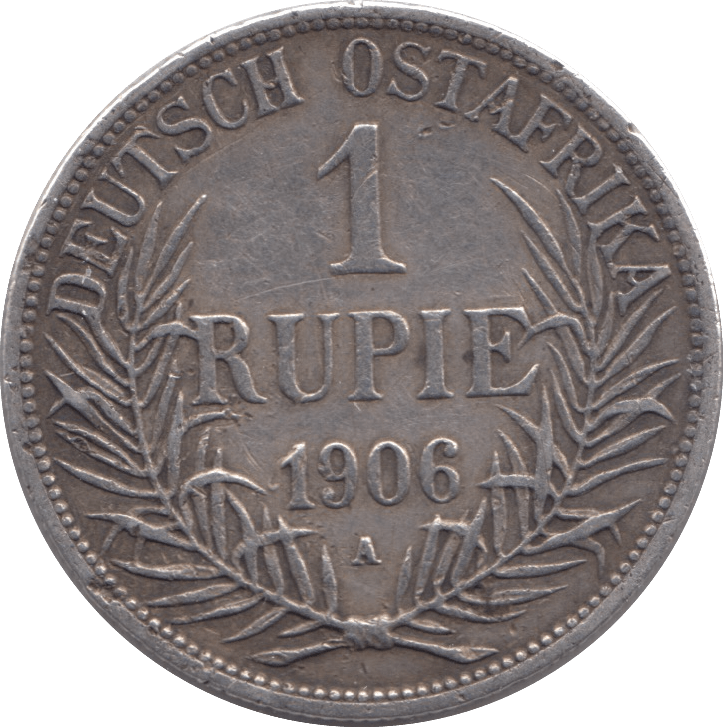 1906 SILVER ONE RUPEE GERMAN EAST AFRICA - WORLD COINS - Cambridgeshire Coins