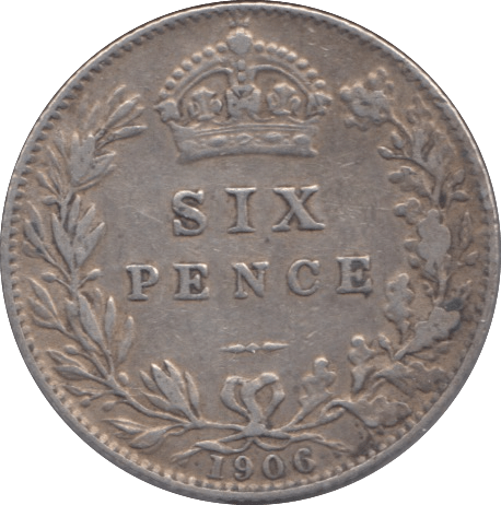 1906 SIX PENCE ( VF ) - SIXPENCE - Cambridgeshire Coins