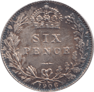 1906 SIXPENCE ( AUNC ) - Sixpence - Cambridgeshire Coins