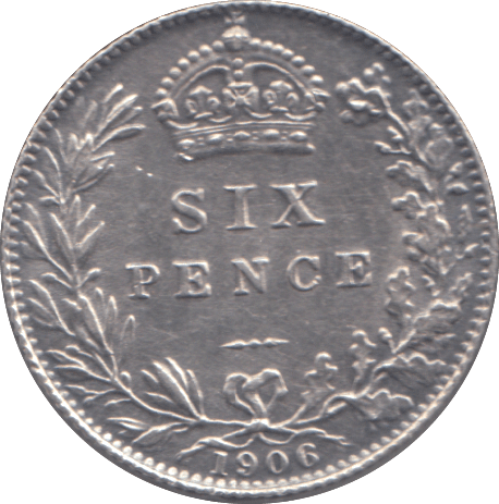 1906 SIXPENCE ( EF ) - SIXPENCE - Cambridgeshire Coins