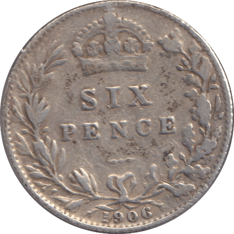 1906 SIXPENCE ( FAIR ) - SIXPENCE - Cambridgeshire Coins
