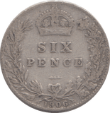 1906 SIXPENCE ( FINE ) - SIXPENCE - Cambridgeshire Coins