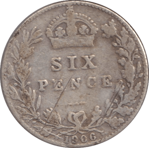1906 SIXPENCE ( FINE ) - SIXPENCE - Cambridgeshire Coins