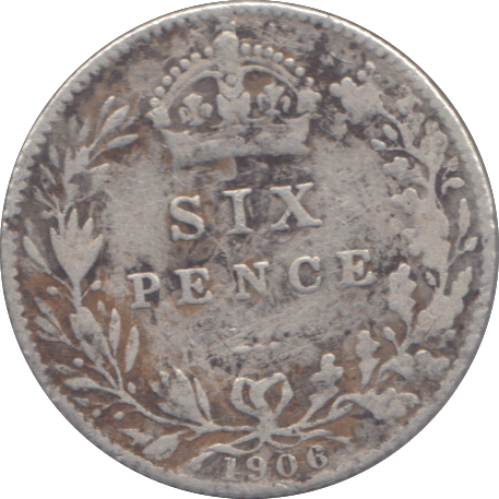 1906 SIXPENCE ( FINE ) - SIXPENCE - Cambridgeshire Coins