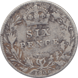 1906 SIXPENCE ( FINE ) - SIXPENCE - Cambridgeshire Coins