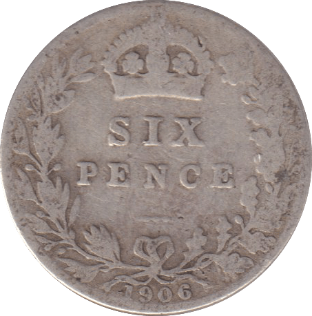 1906 SIXPENCE (FINE) - SIXPENCE - Cambridgeshire Coins