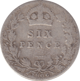 1906 SIXPENCE (FINE) - SIXPENCE - Cambridgeshire Coins