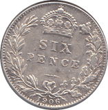 1906 SIXPENCE ( GF ) 1 - SIXPENCE - Cambridgeshire Coins