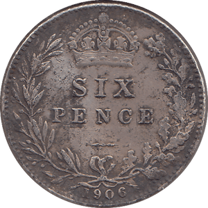 1906 SIXPENCE ( GF ) - SIXPENCE - Cambridgeshire Coins