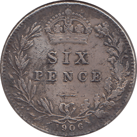 1906 SIXPENCE ( GF ) - SIXPENCE - Cambridgeshire Coins