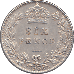 1906 SIXPENCE ( GVF ) - SIXPENCE - Cambridgeshire Coins