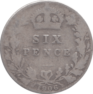 1906 SIXPENCE ( NF ) - SIXPENCE - Cambridgeshire Coins
