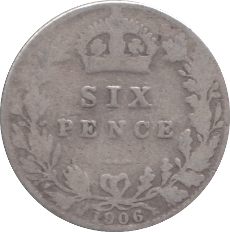 1906 SIXPENCE ( NF ) - SIXPENCE - Cambridgeshire Coins