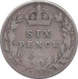 1906 SIXPENCE ( NF ) - SIXPENCE - Cambridgeshire Coins
