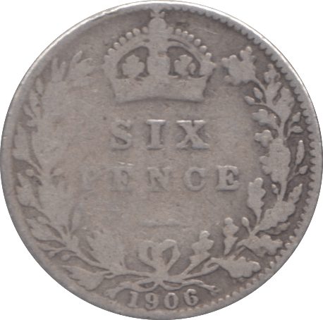 1906 SIXPENCE ( NF ) - SIXPENCE - Cambridgeshire Coins