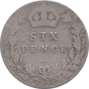 1906 SIXPENCE ( NF ) - SIXPENCE - Cambridgeshire Coins
