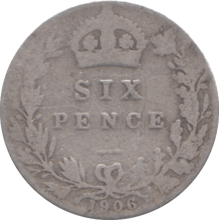 1906 SIXPENCE ( NF ) - SIXPENCE - Cambridgeshire Coins