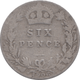 1906 SIXPENCE ( NF ) - SIXPENCE - Cambridgeshire Coins