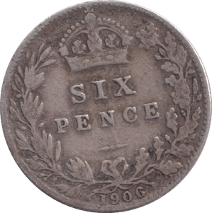 1906 SIXPENCE ( NF ) - SIXPENCE - Cambridgeshire Coins