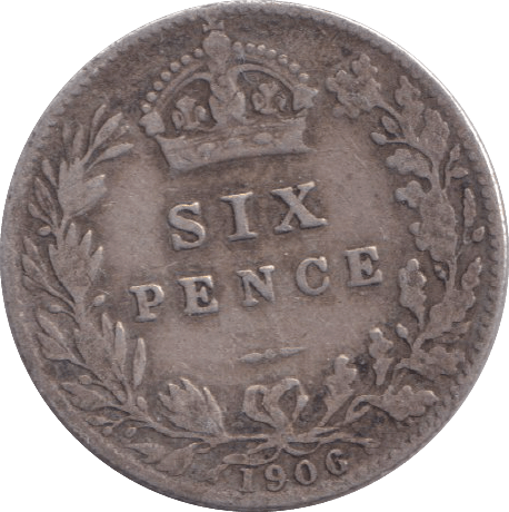 1906 SIXPENCE ( NF ) - SIXPENCE - Cambridgeshire Coins