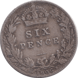 1906 SIXPENCE ( NF ) - SIXPENCE - Cambridgeshire Coins