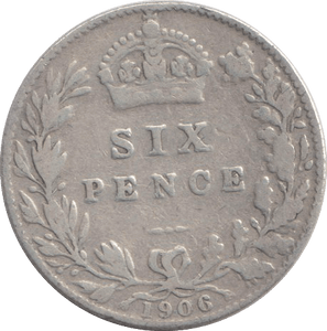 1906 SIXPENCE ( NF ) - SIXPENCE - Cambridgeshire Coins