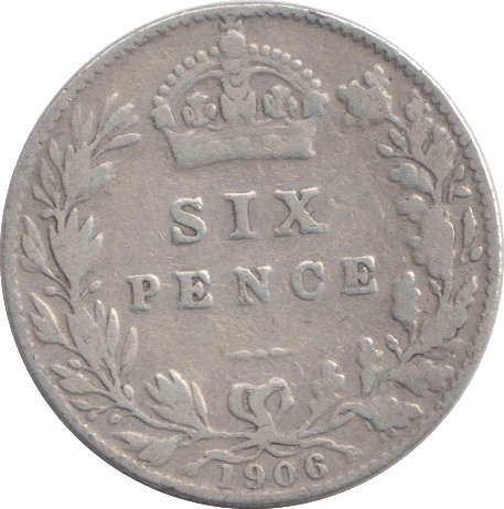 1906 SIXPENCE ( NF ) - SIXPENCE - Cambridgeshire Coins