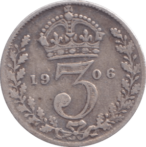 1906 THREEPENCE ( FINE ) - THREEPENCE - Cambridgeshire Coins