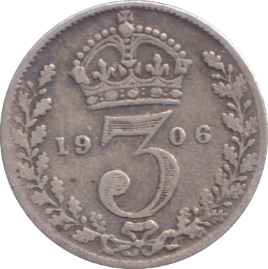 1906 THREEPENCE ( FINE ) - THREEPENCE - Cambridgeshire Coins
