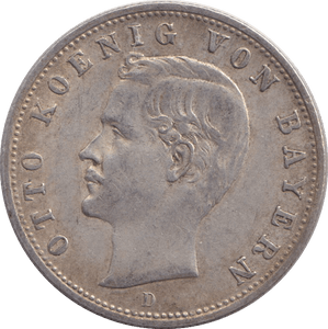 1906 TWO MARK MUNICH - SILVER WORLD COINS - Cambridgeshire Coins