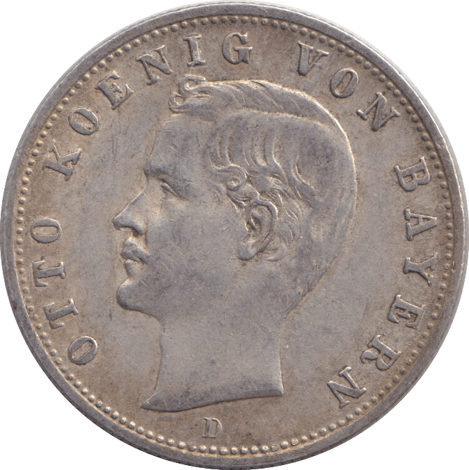 1906 TWO MARK MUNICH - SILVER WORLD COINS - Cambridgeshire Coins
