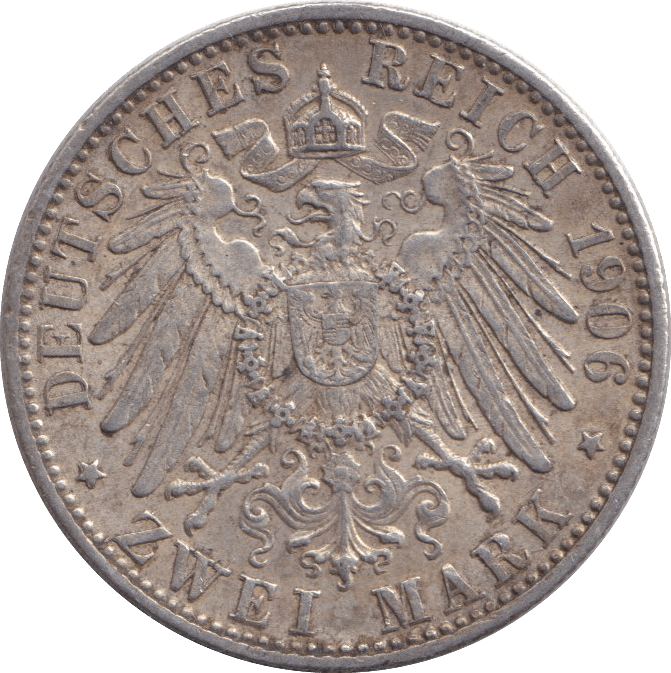 1906 TWO MARK MUNICH - SILVER WORLD COINS - Cambridgeshire Coins
